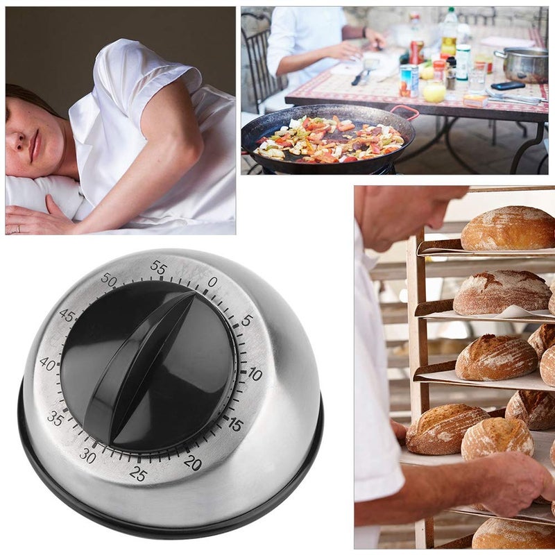 woobles Kitchen Timer Time Reminder Mechanical Wind-Up Timer Kitchen Timer Mechanical Wind-Up Timer Time Reminder For Cooking Baking Sports Games - Image 3